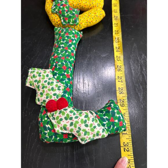 3D quilted pillow letters- NOEL- Christmas cottage core- hanging sign- holly - Picture 4 of 5